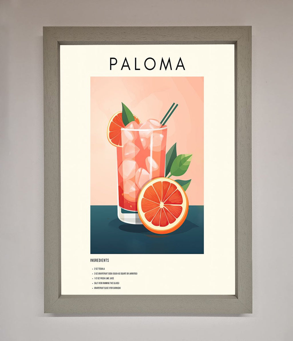 Paloma Cocktail Framed Poster