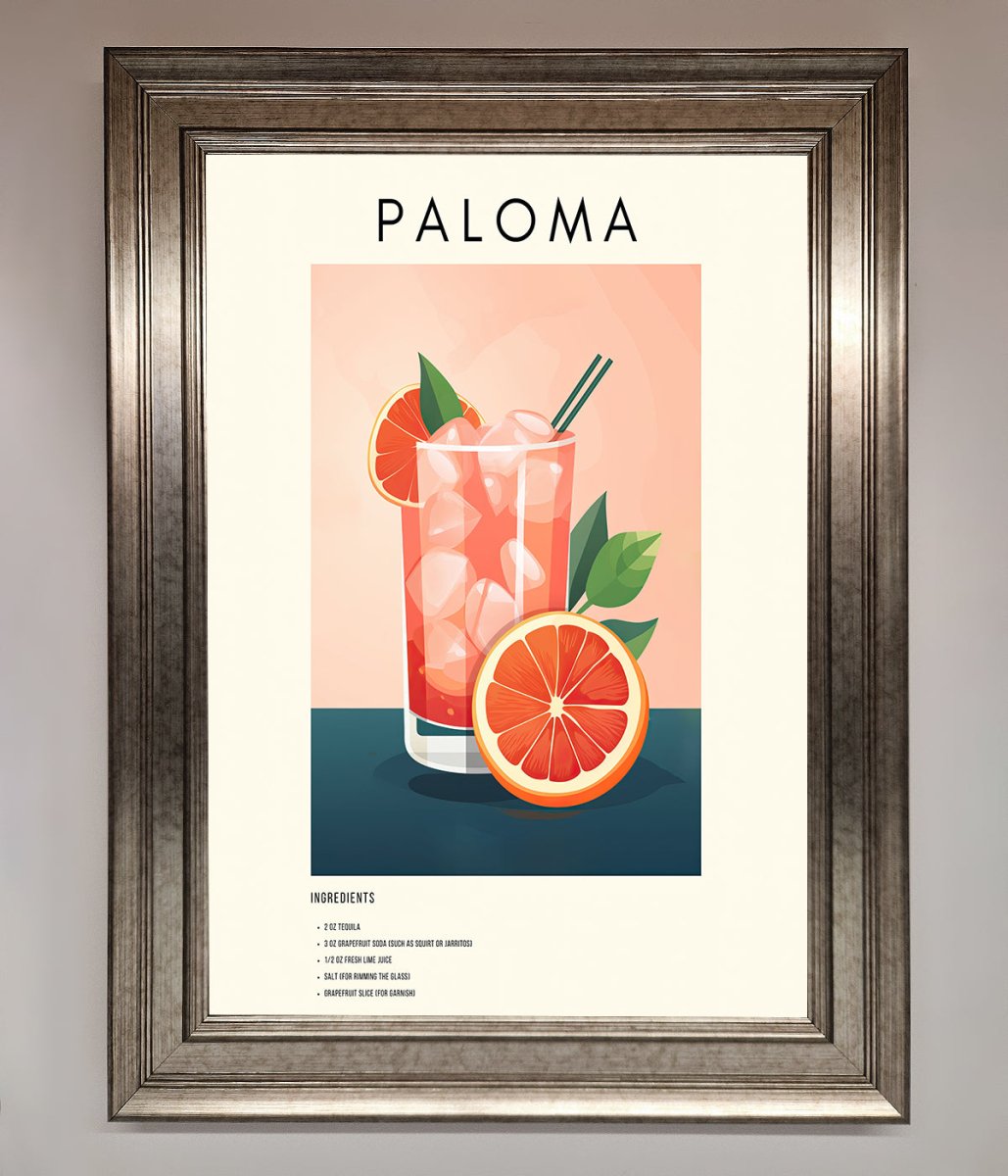 Paloma Cocktail Framed Poster