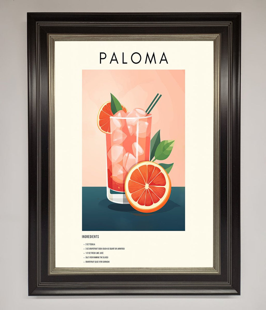 Paloma Cocktail Framed Poster