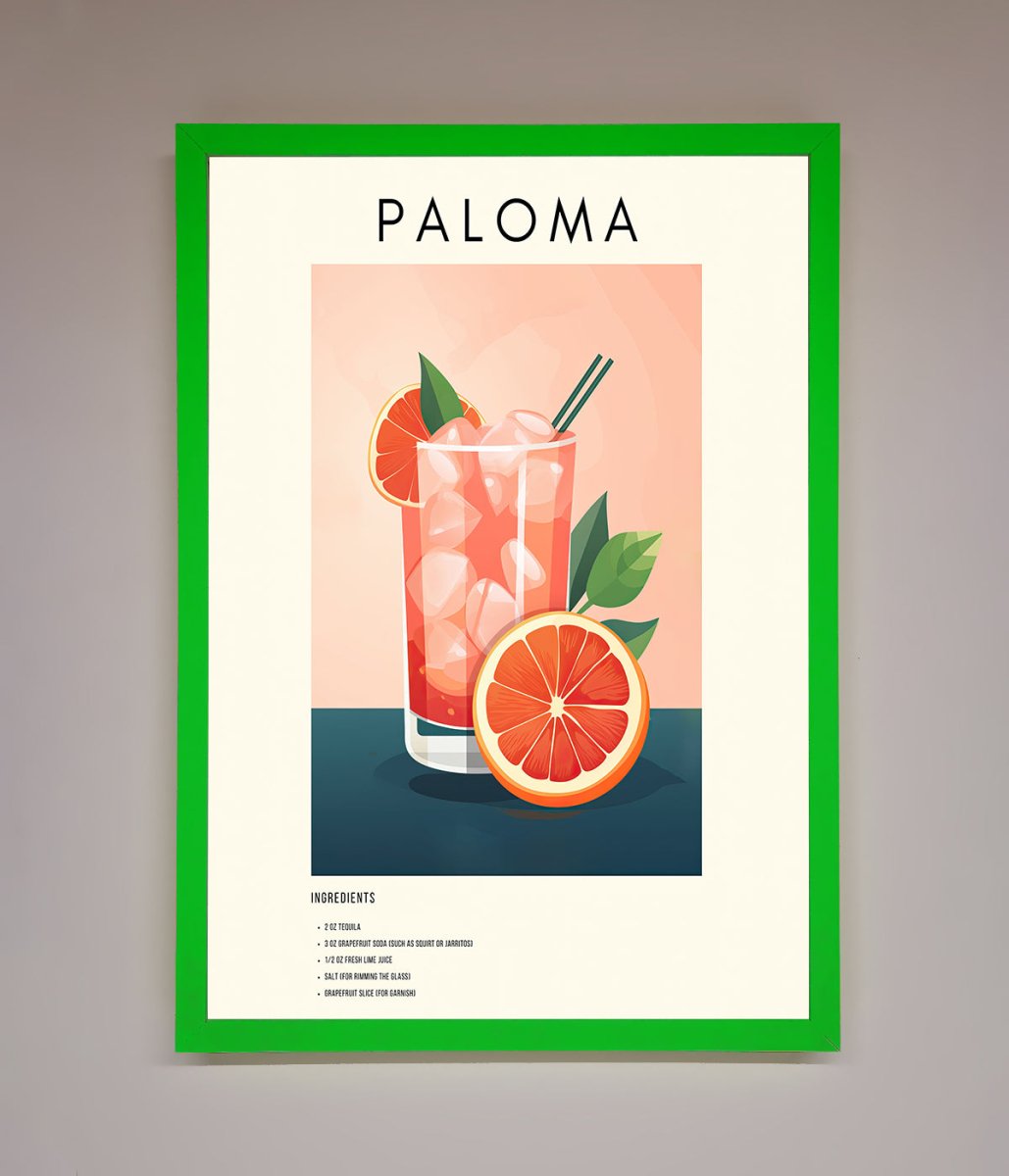 Paloma Cocktail Framed Poster