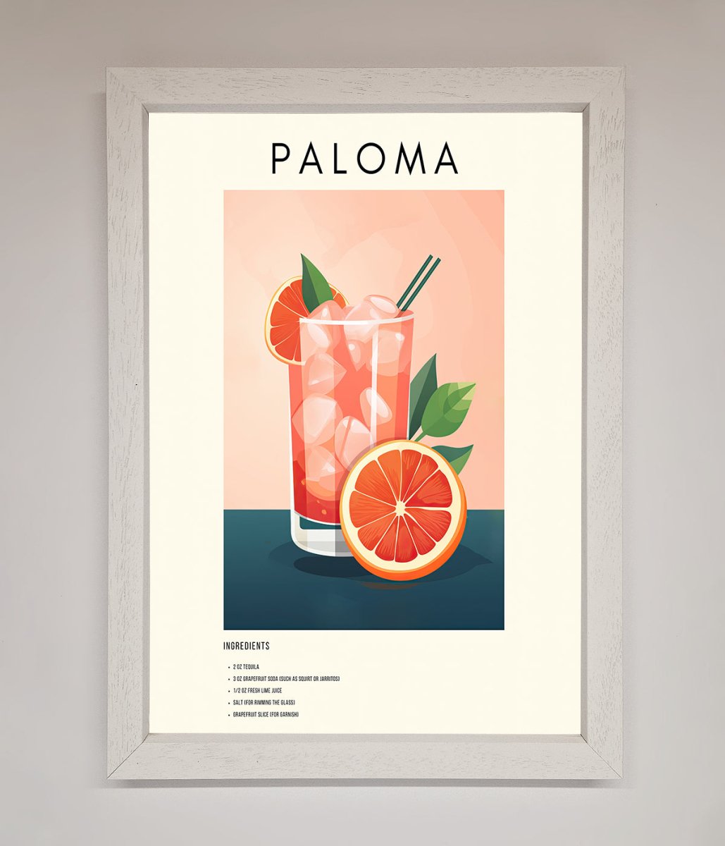 Paloma Cocktail Framed Poster
