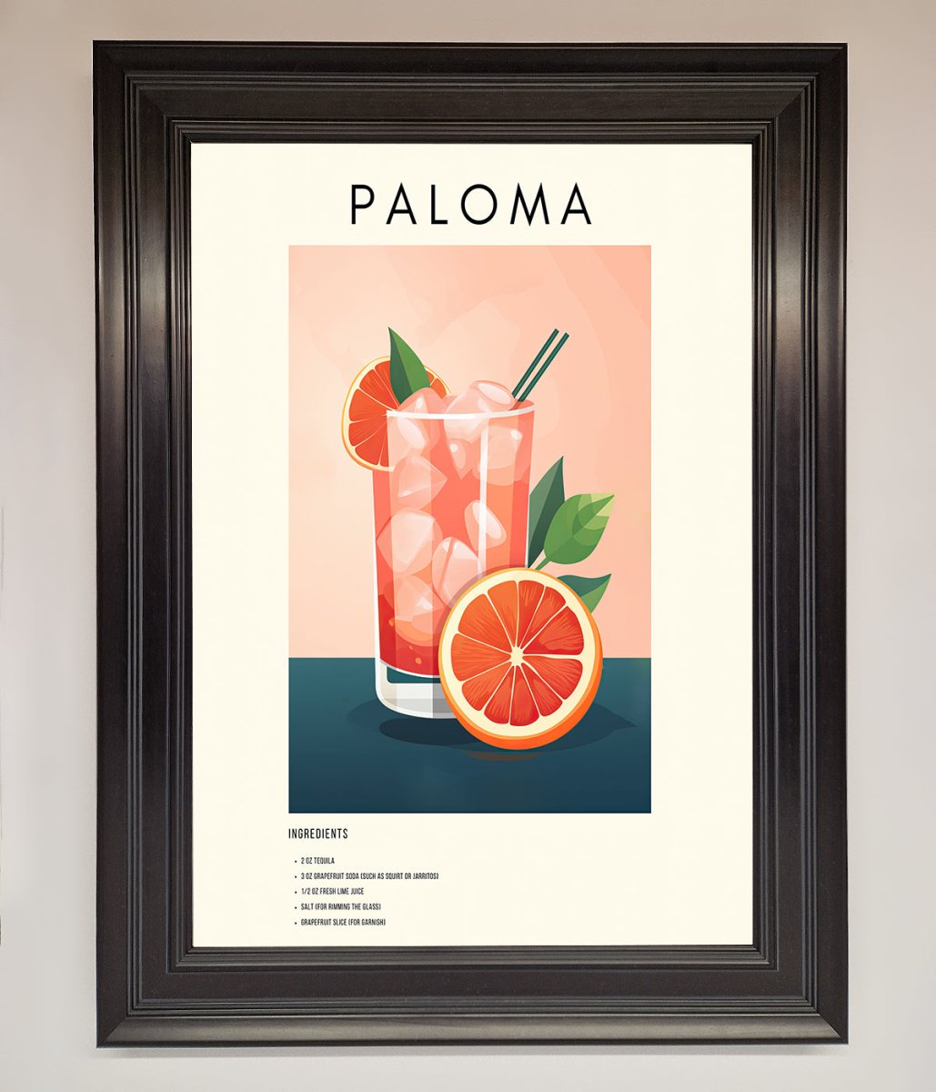 Paloma Cocktail Framed Poster