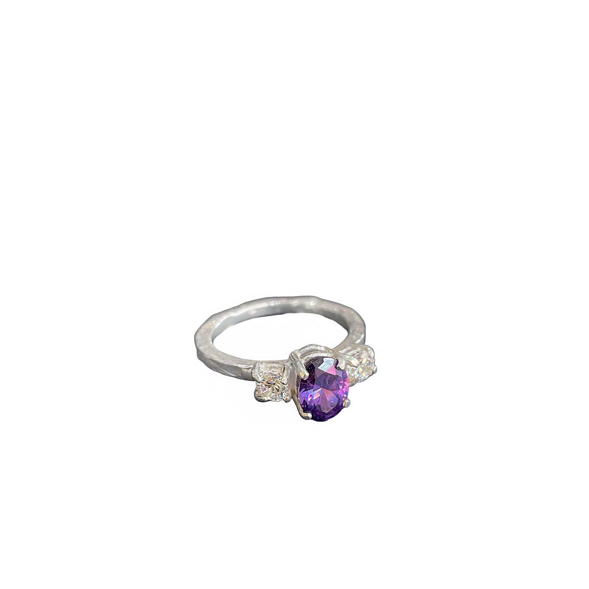 Amethyst Princess Sterling Silver Ring