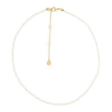 Versatile Freshwater Pearl Necklace – Available in 3 Finishes by Olla at www.brixbailey.com