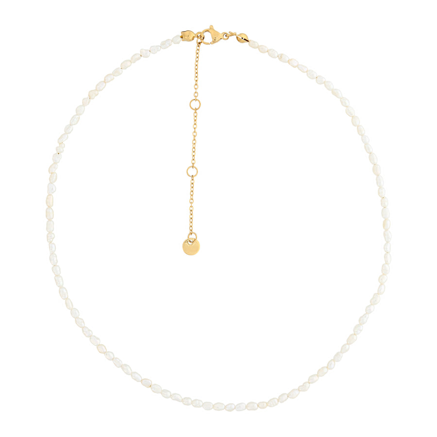 Versatile Freshwater Pearl Necklace – Available in 3 Finishes by Olla at www.brixbailey.com