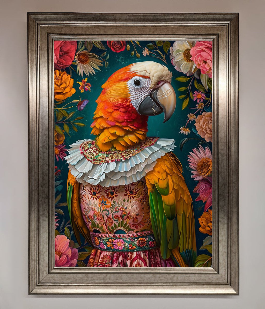 Parrot Renaissance Stare Framed Wall Art