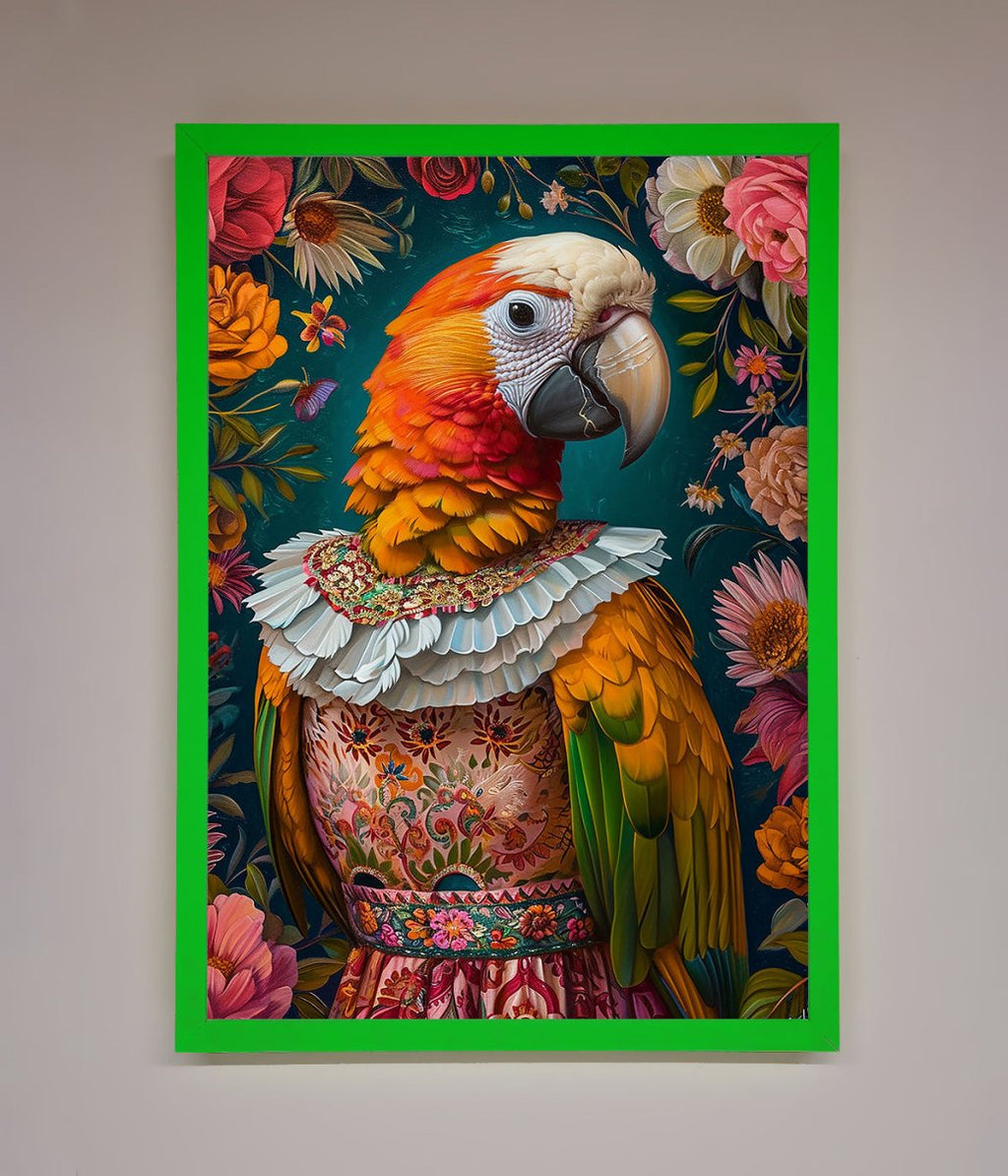 Parrot Renaissance Stare Framed Wall Art
