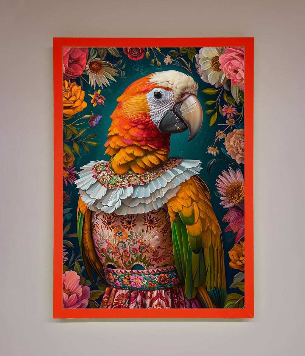 Parrot Renaissance Stare Framed Wall Art