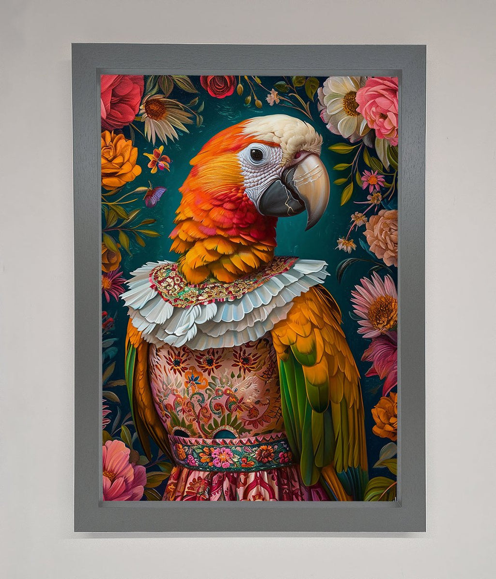 Parrot Renaissance Stare Framed Wall Art