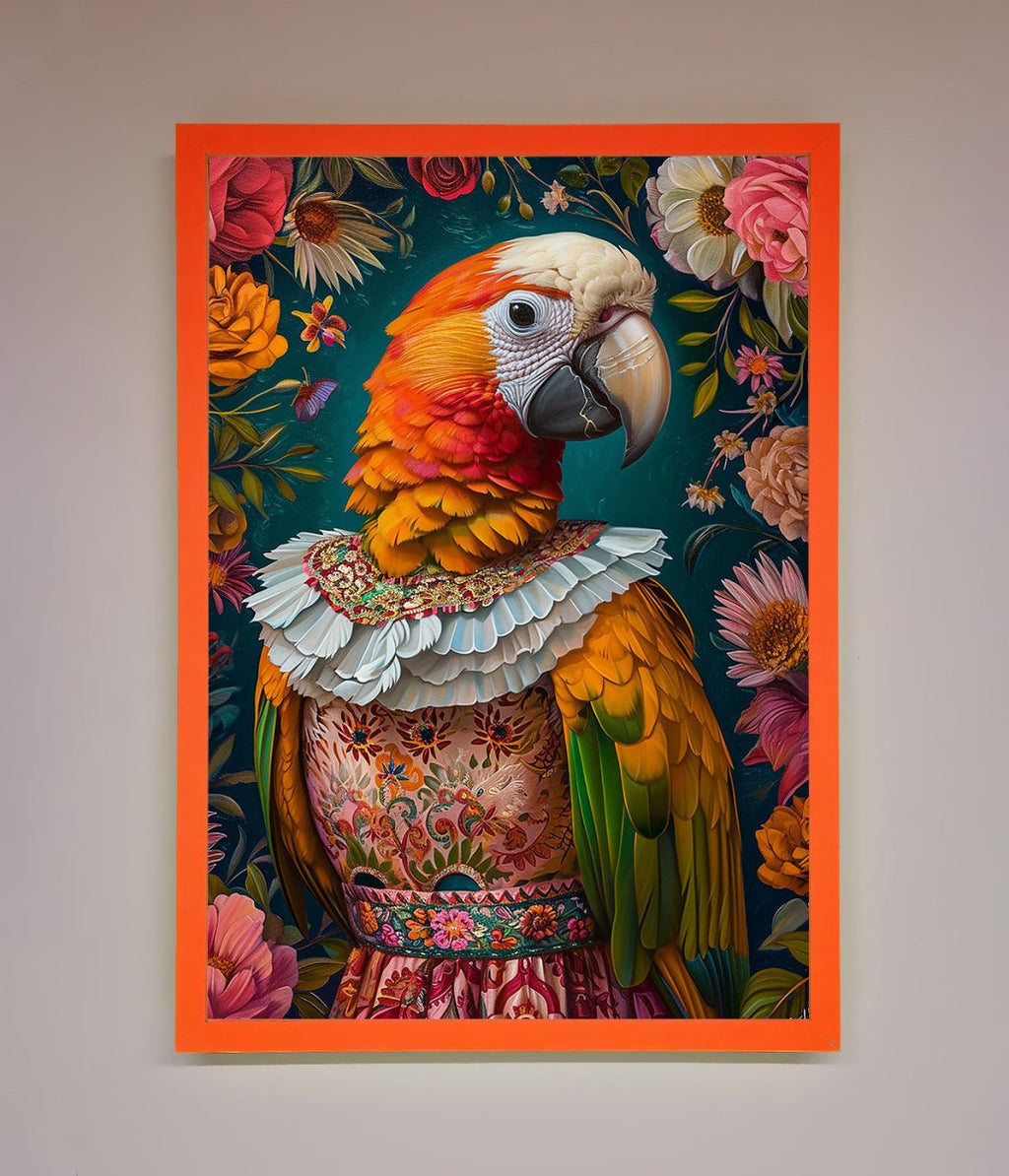 Parrot Renaissance Stare Framed Wall Art