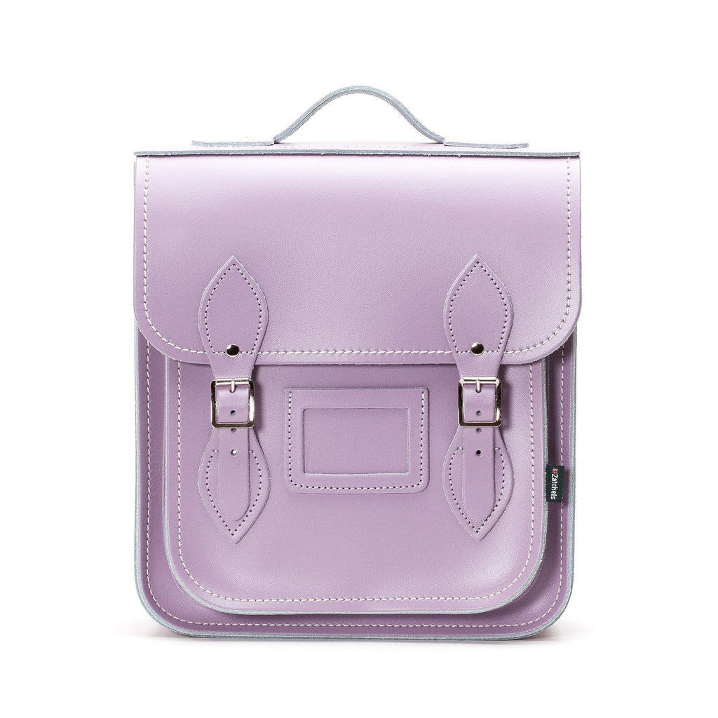 Handmade Leather City Backpack - Pastel Violet