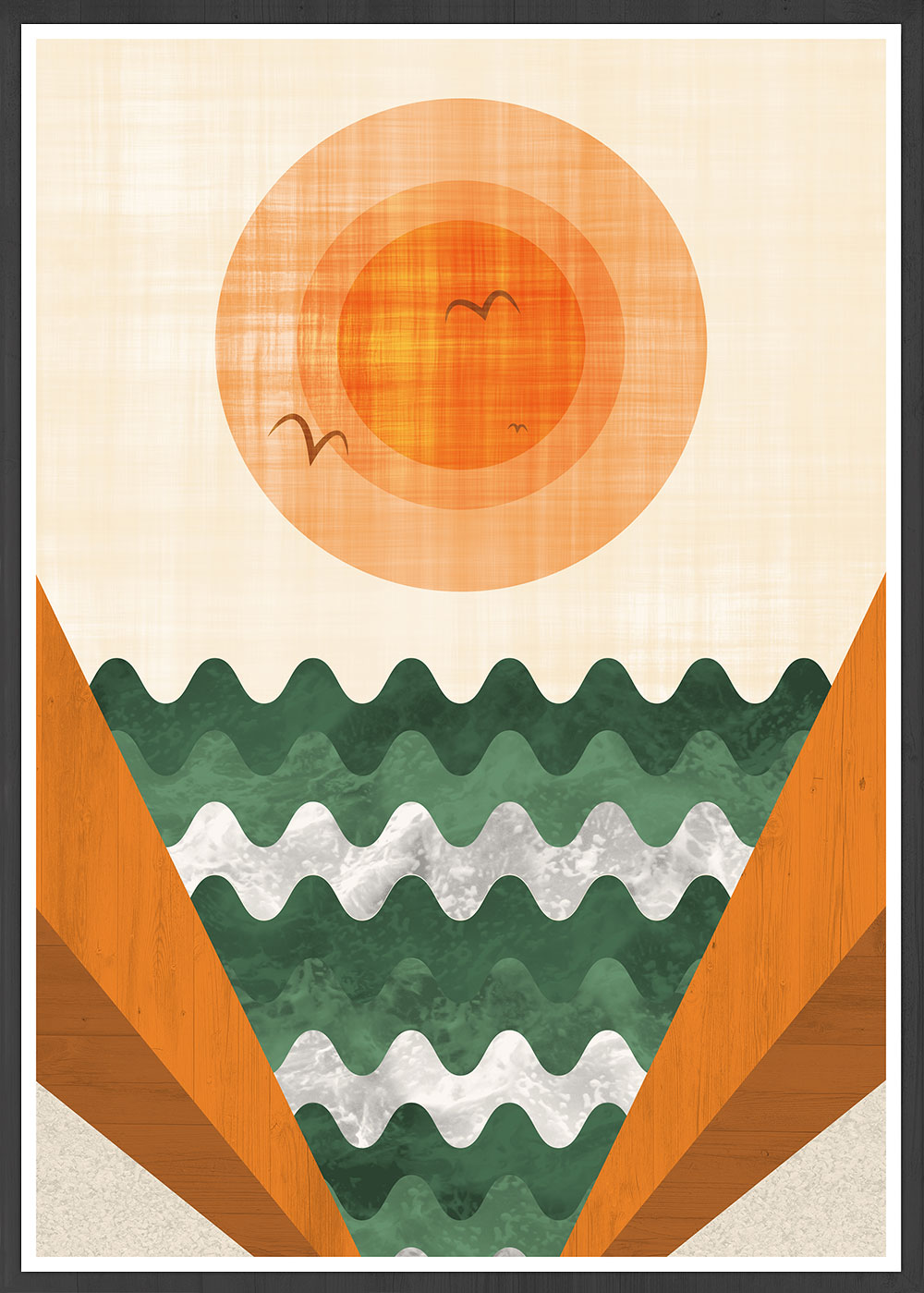 Path to Tangerines Abstract Sunset