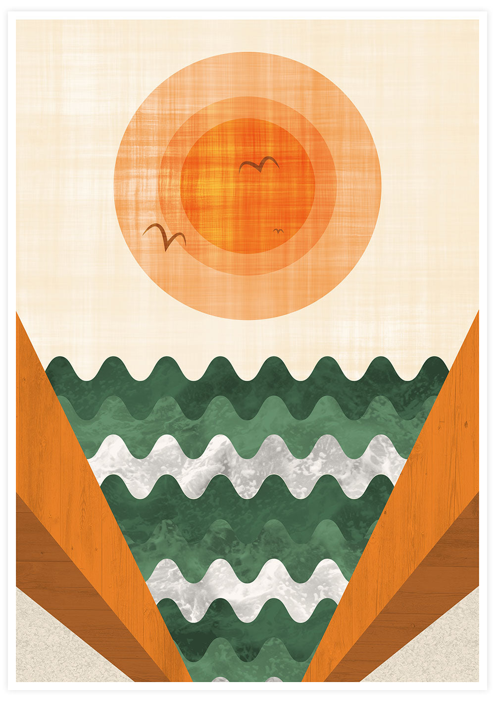 Path to Tangerines Abstract Sunset