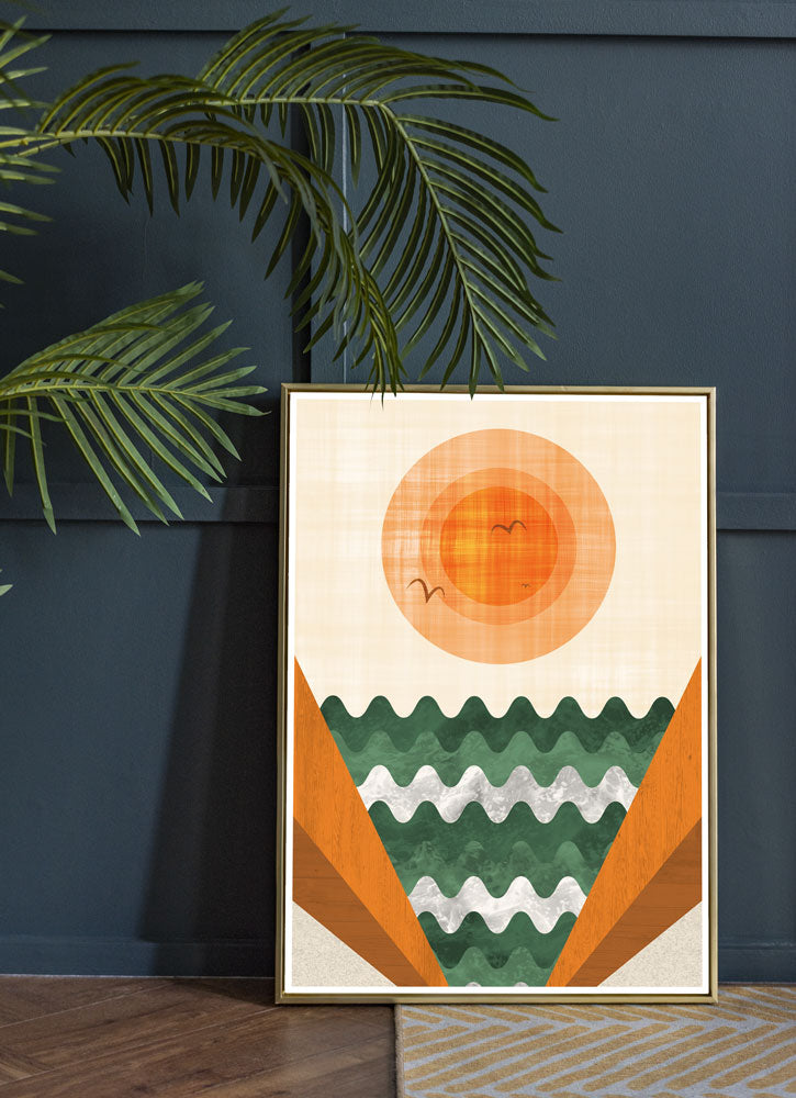 Path to Tangerines Abstract Sunset