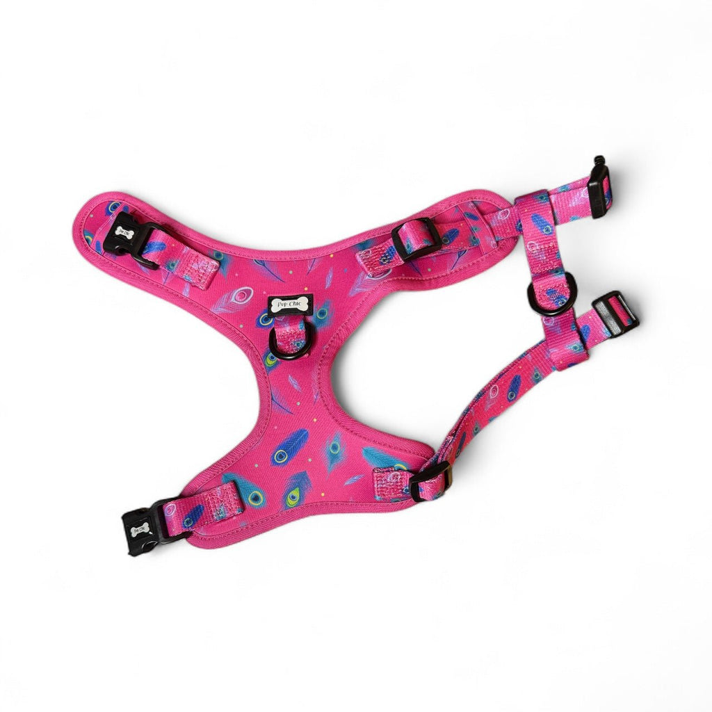 Peacock Power Step In Adjustable Harness for Small Dogs and Puppies
