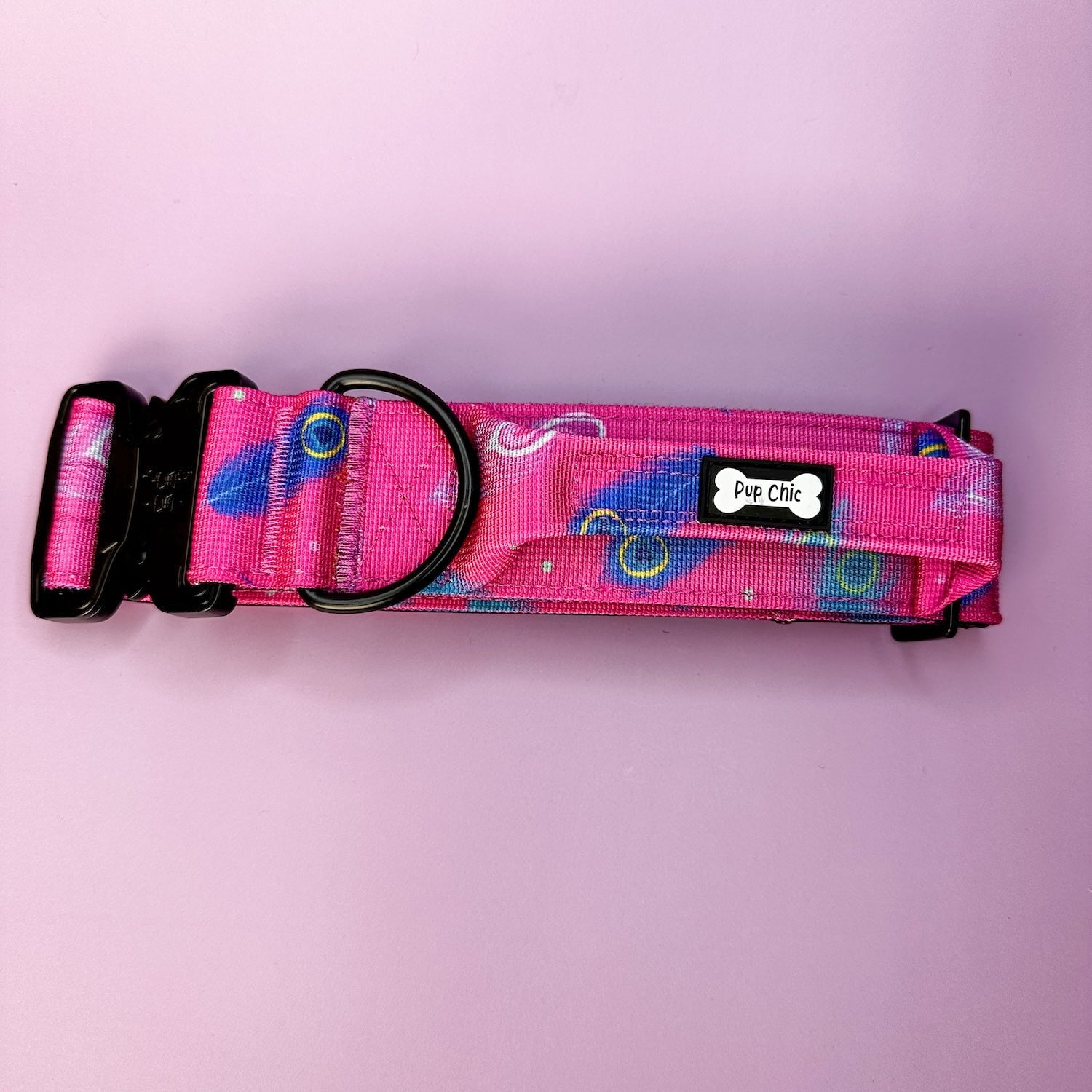 Peacock Power Dog Collar in Teal