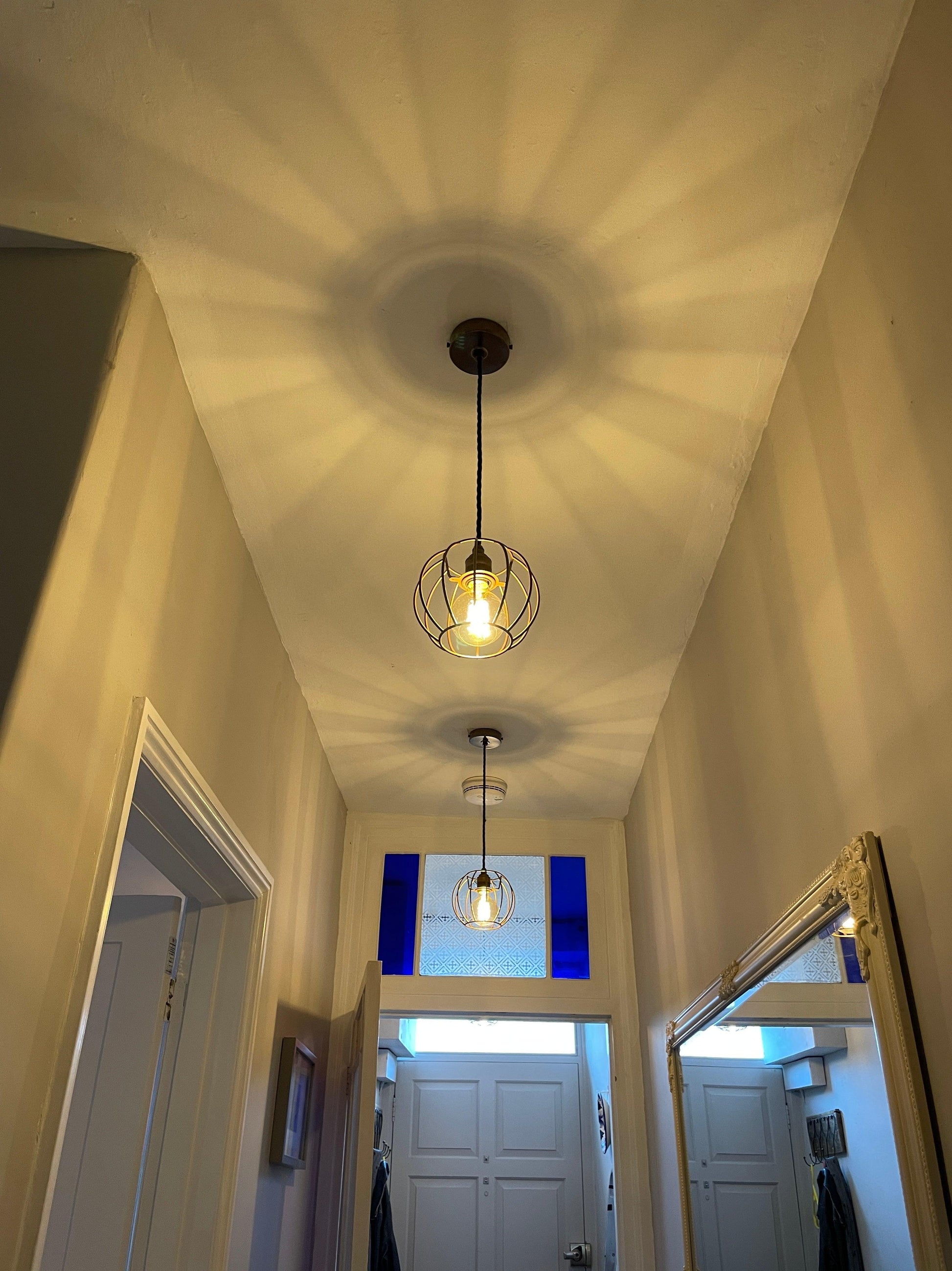 Pendant Light with Pumpkin Shade