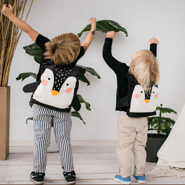 Charming Penguin Kids Backpack – Perfect for Outdoor Adventures by Muni at www.brixbailey.com