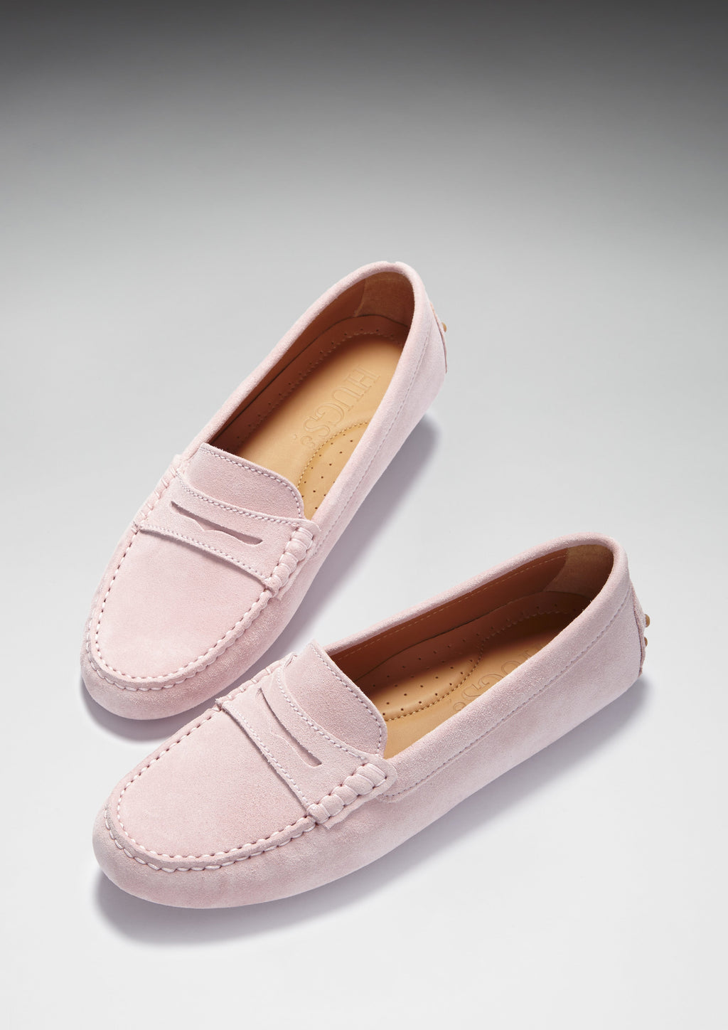 Women's Ice Pink Suede Penny Loafers