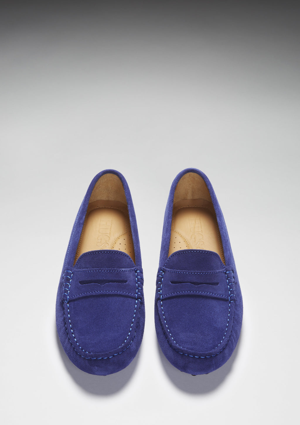 Women's Penny Driving Loafers in Ink Blue Suede