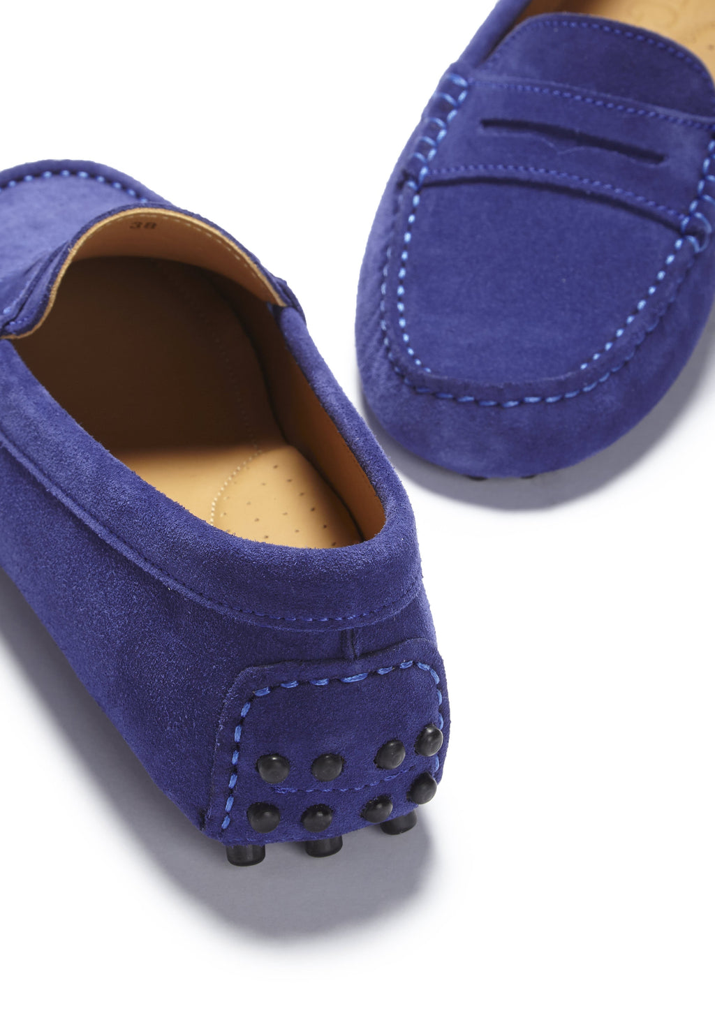 Women's Penny Driving Loafers in Ink Blue Suede