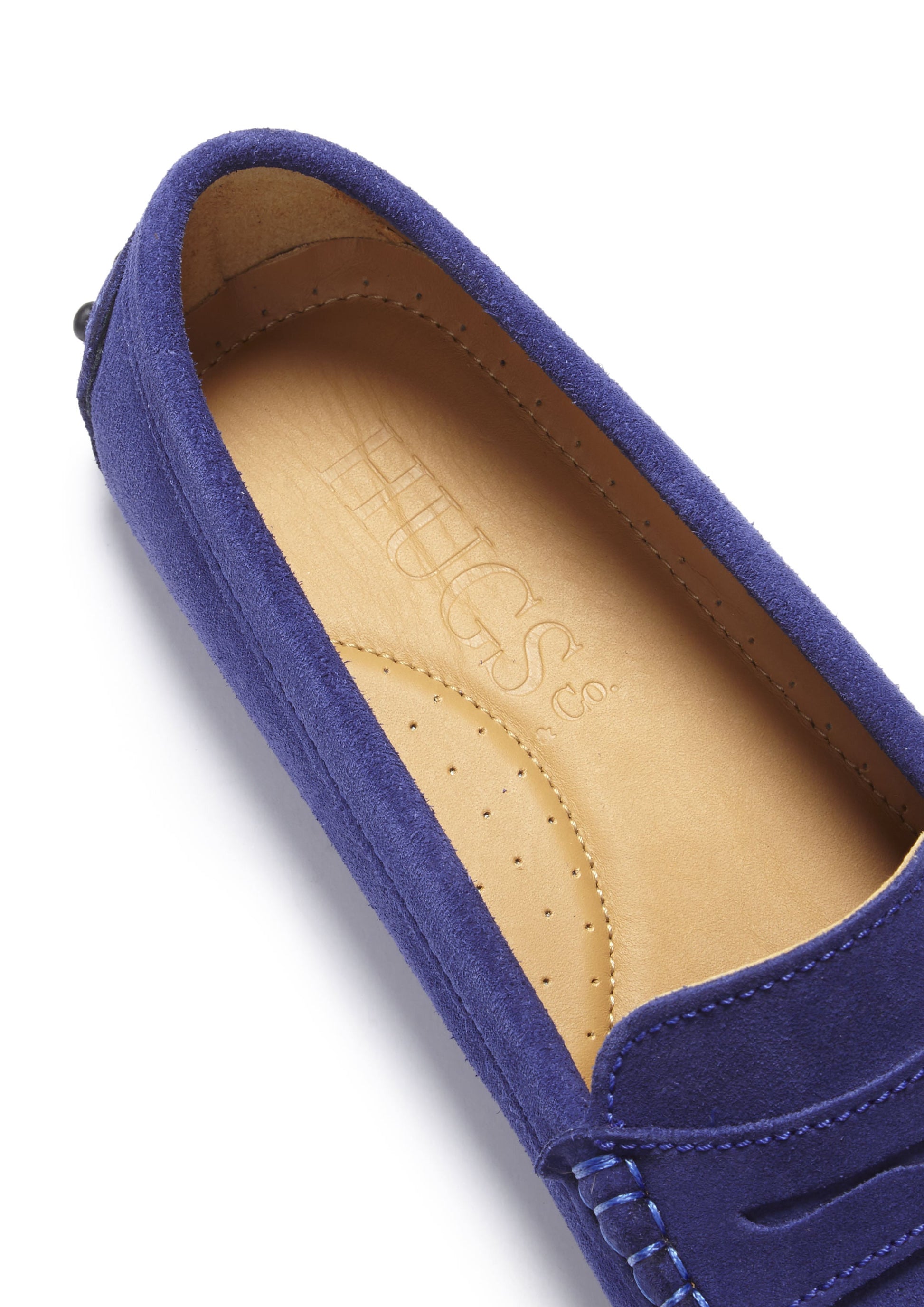 Women's Penny Driving Loafers in Ink Blue Suede