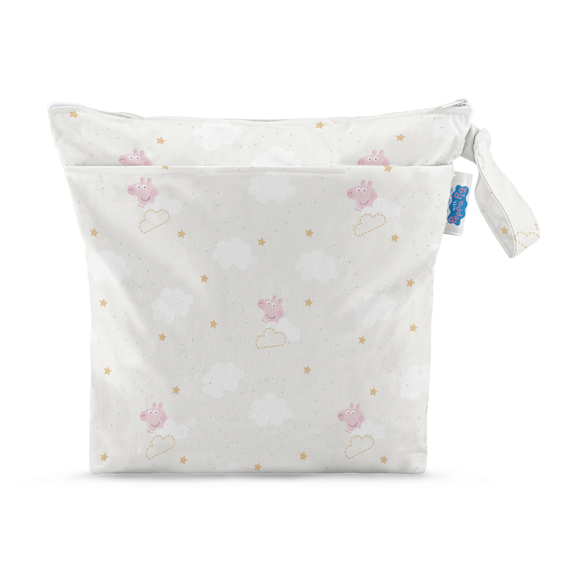Peppa Pig Grab and Go Nappy Wet Bag in Peppa Clouds