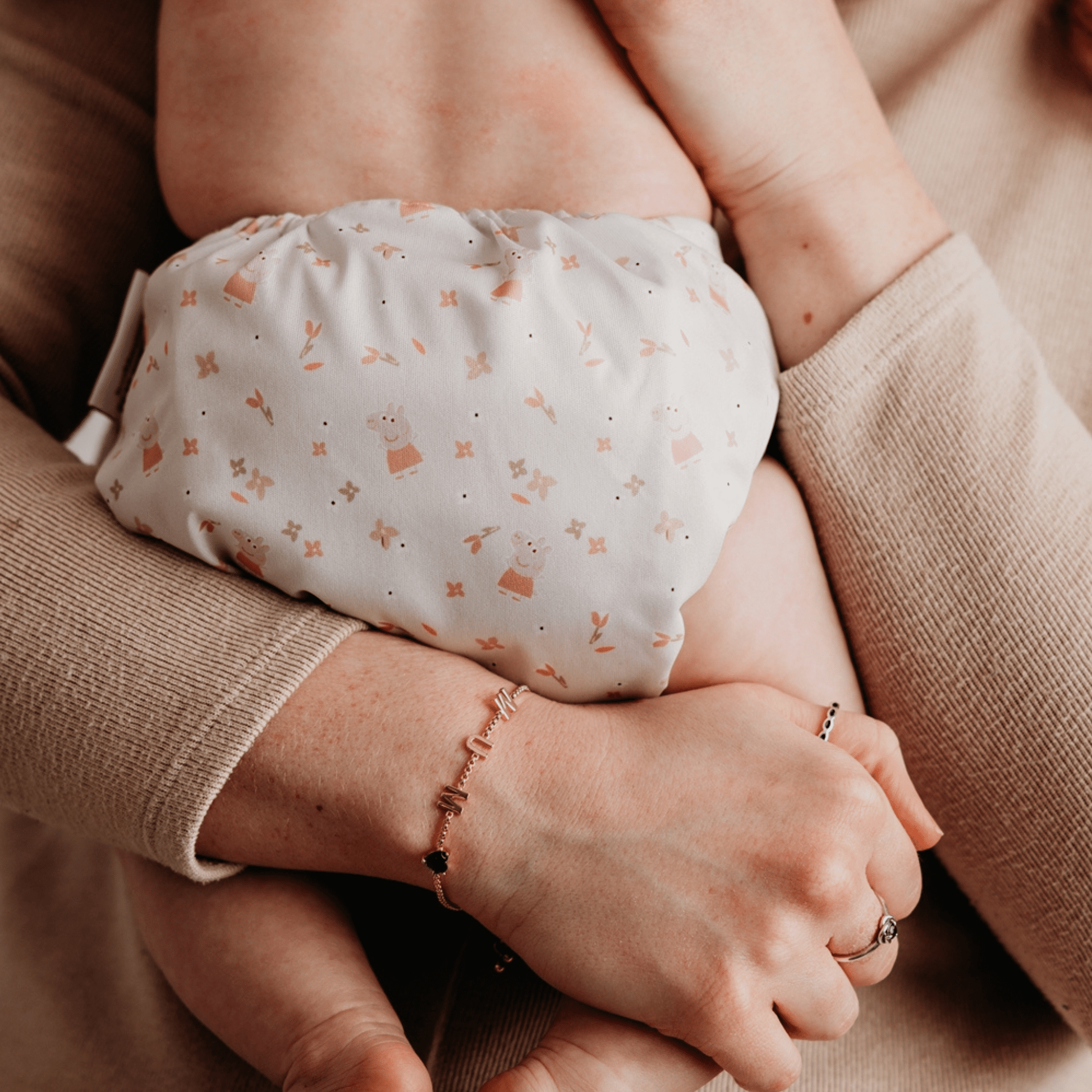 Peppa Pig One Size Reusable Cloth Nappy in Floral