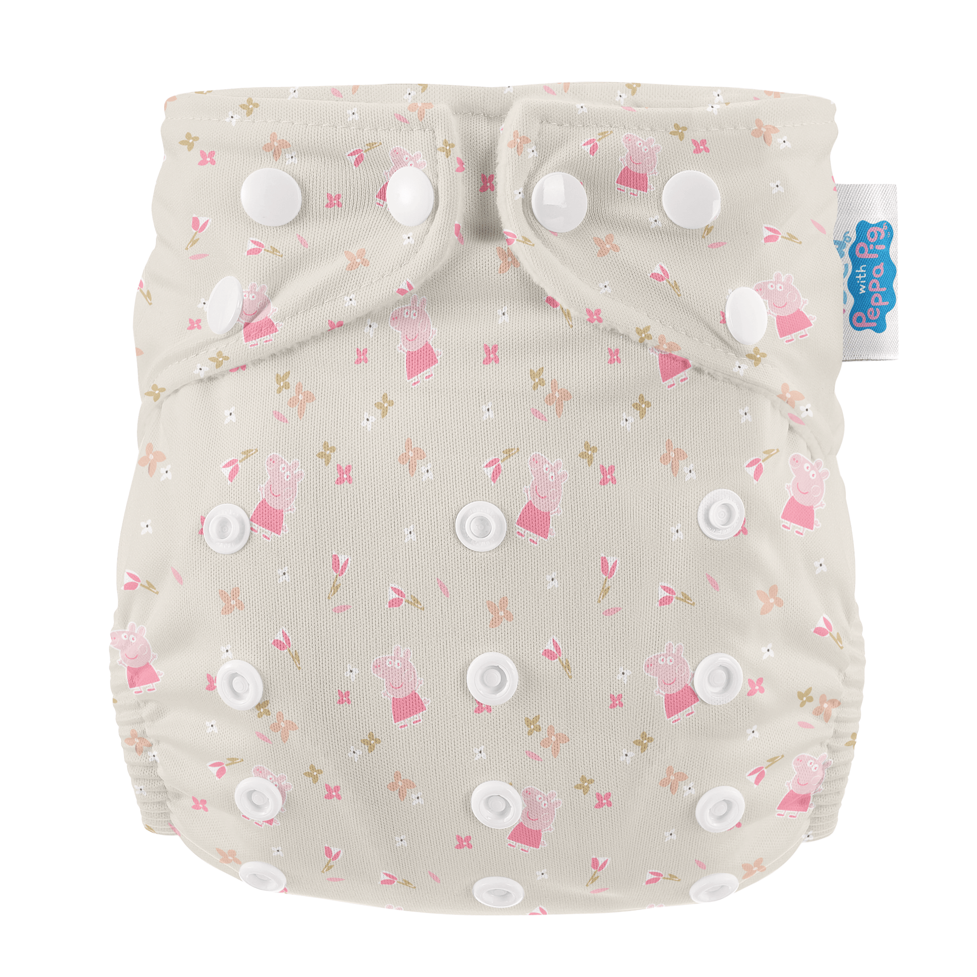 Peppa Pig One Size Reusable Cloth Nappy in Floral