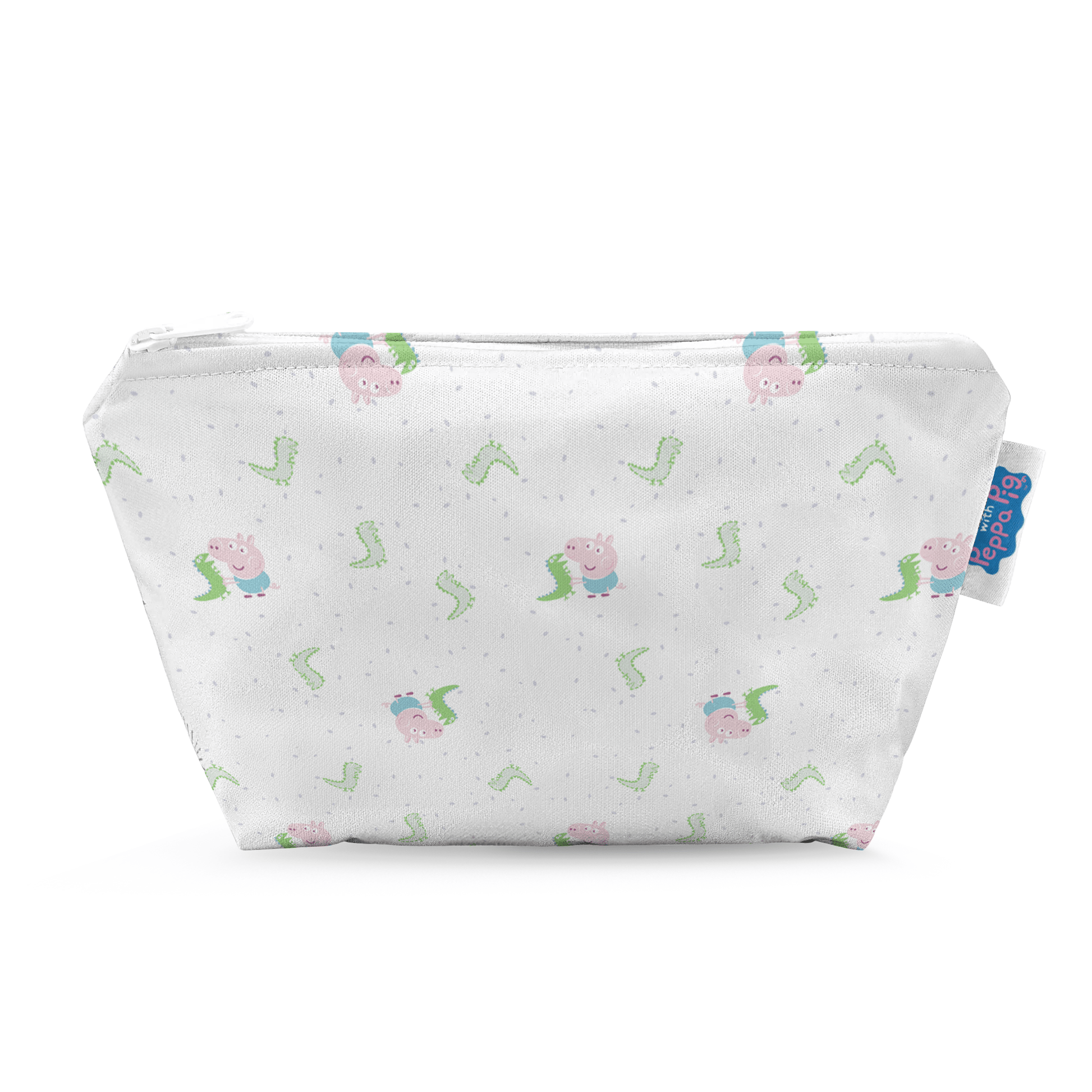 Peppa Pig Small Reusable Cloth Wipe Wet Bag in White