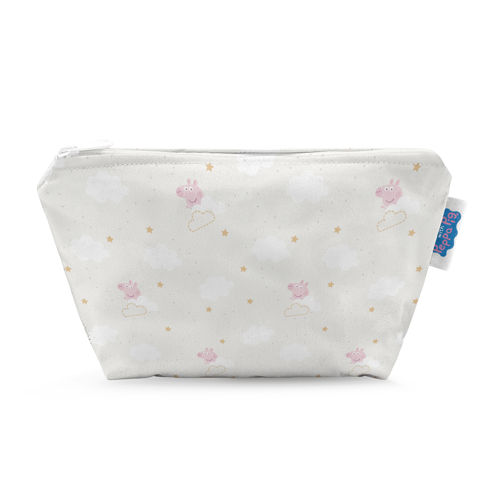 Peppa Pig Small Reusable Cloth Wipe Wet Bag in Clouds