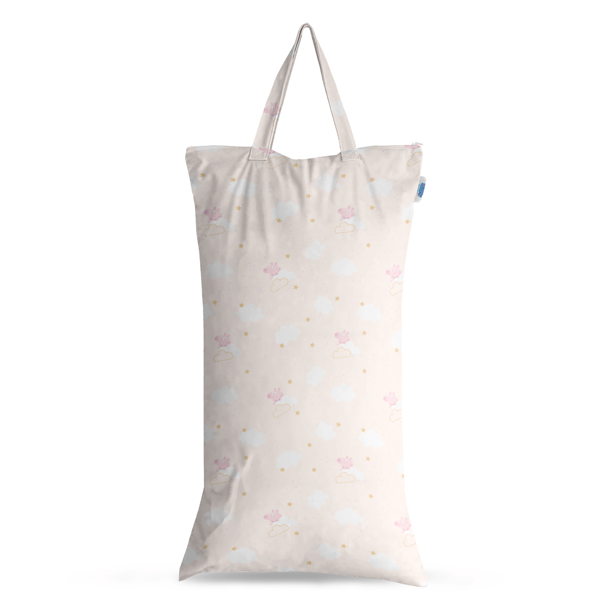 XL Wet Bag Reusable Cloth Nappy Pail in Peppa Clouds