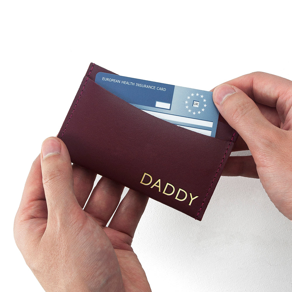 Personalised Luxury Leather Card Holder