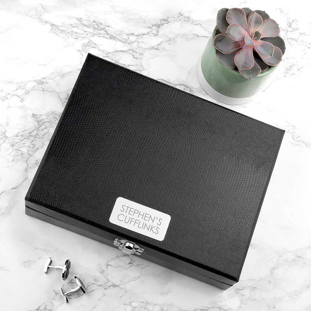 Personalised 12 Compartment Cufflink Box