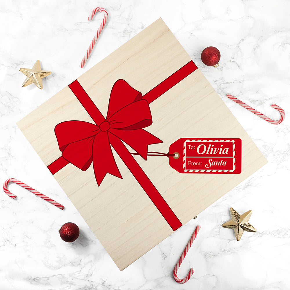 Personalised Christmas Eve Box with Gift Wrap Design