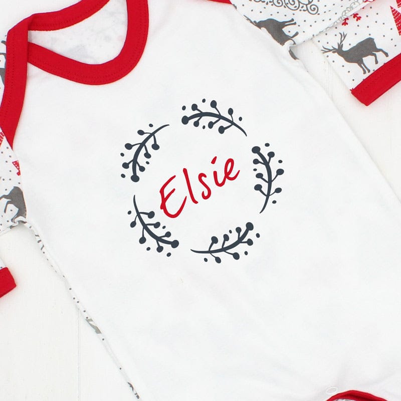 Christmas Baby Outfit - Nordic Print