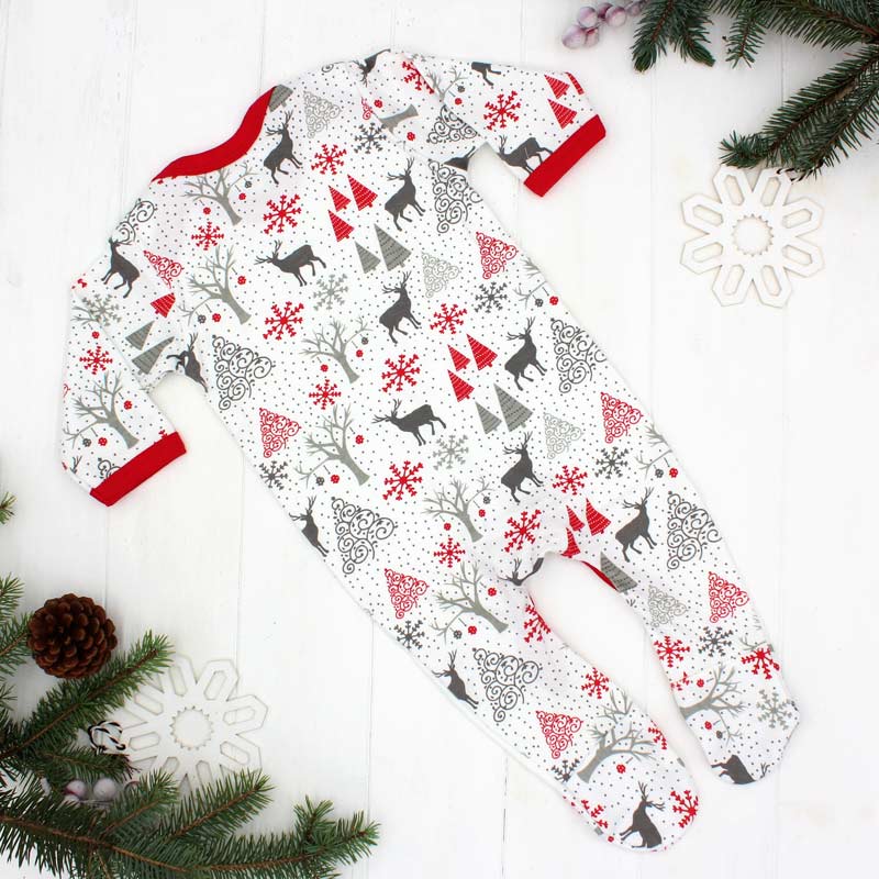Christmas Baby Outfit - Nordic Print