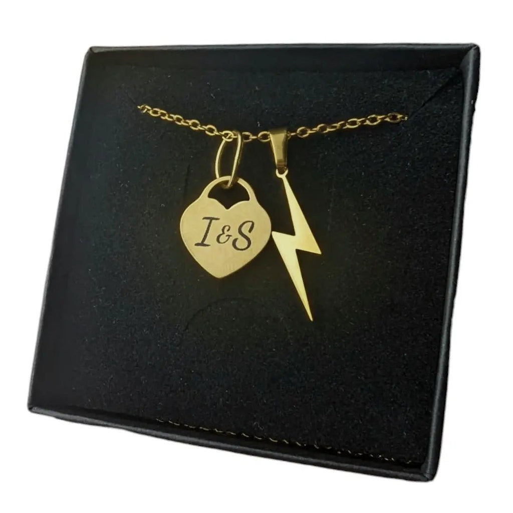 Personalised engraved heart tag necklace