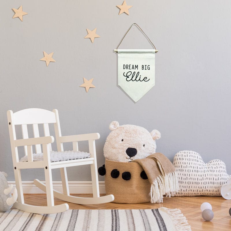 Dream Big Baby Bedroom Pennant Flag - Personalise