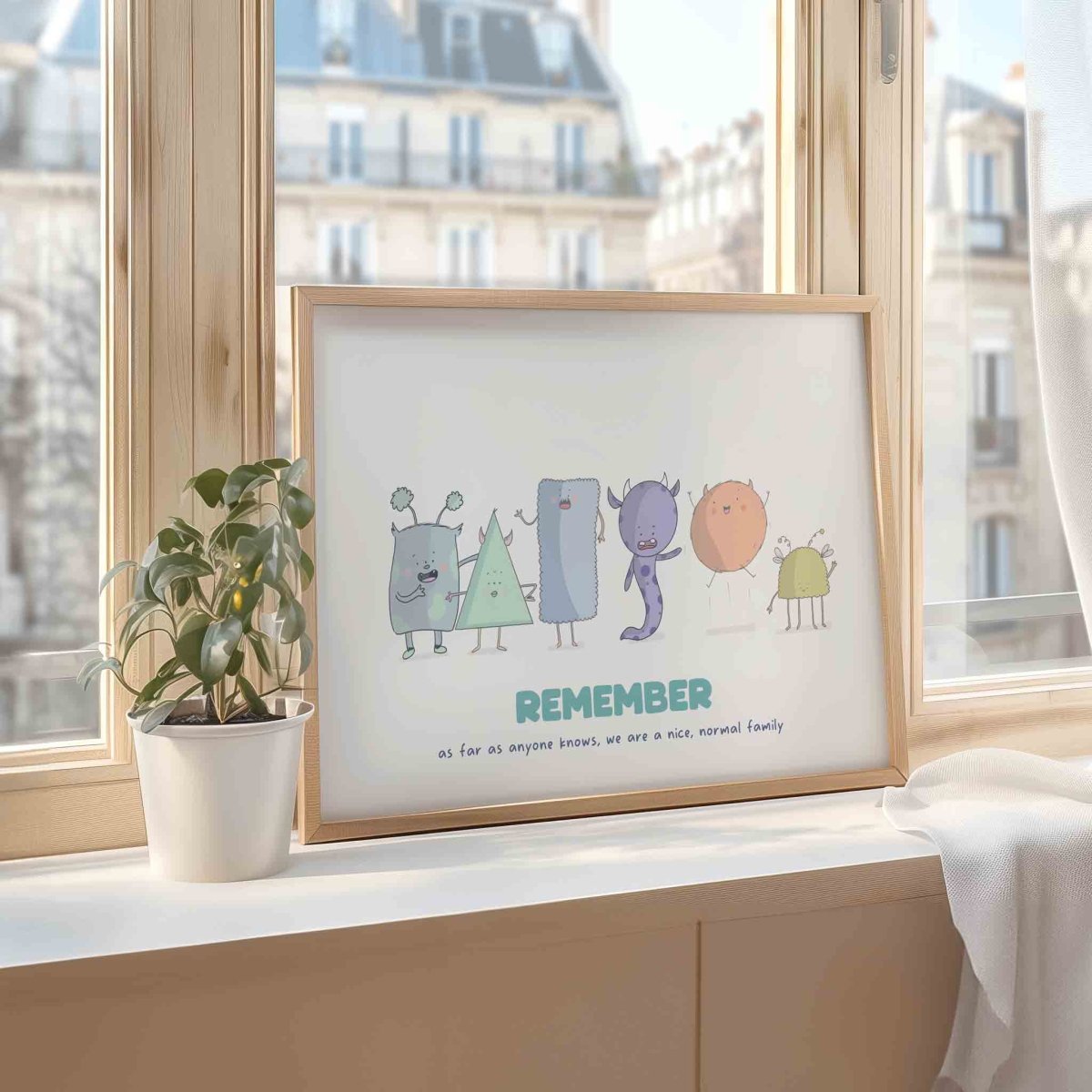 Personalised We Are A Nice And Normal Family Art Print