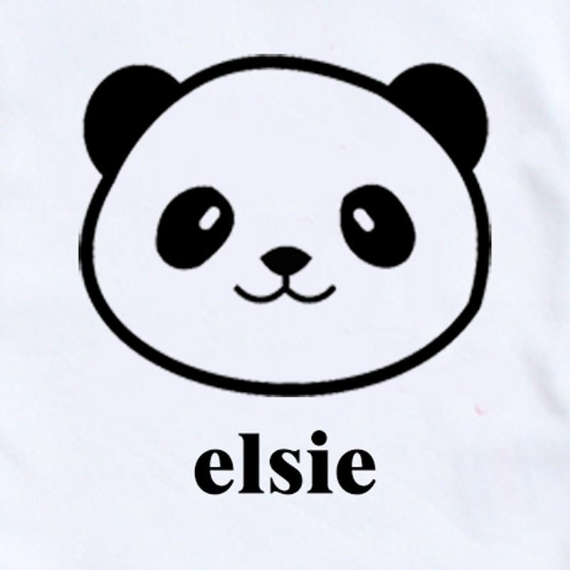 Personalise Panda Baby Name Bodysuit