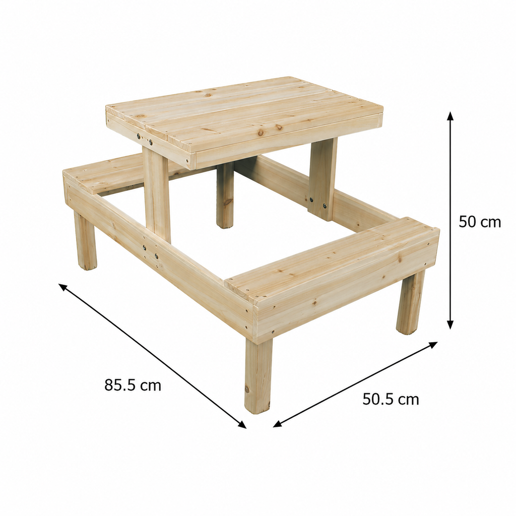 Wooden Children’s Picnic Table - Playhouse Table & Bench Accessory