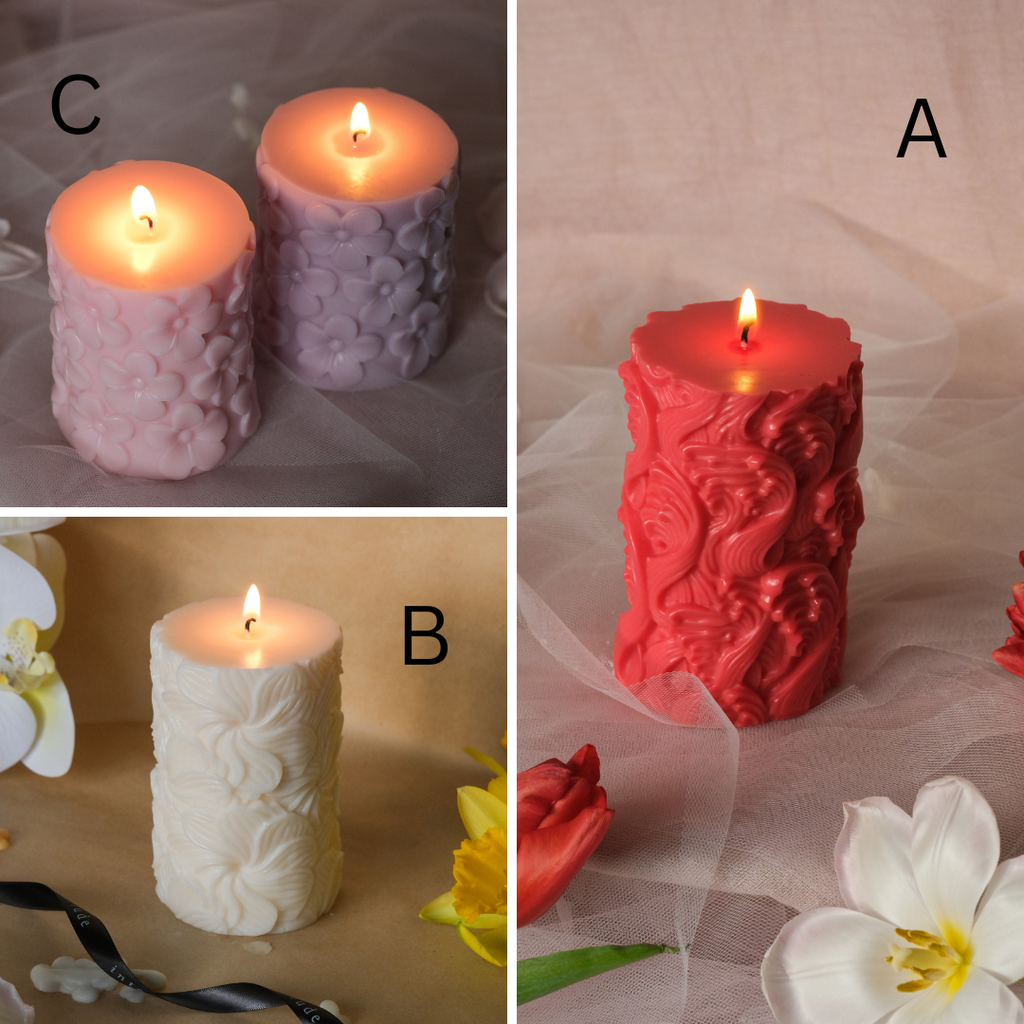 Flower Pillar Candle