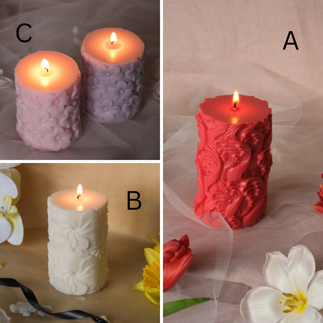 Flower Pillar Candle