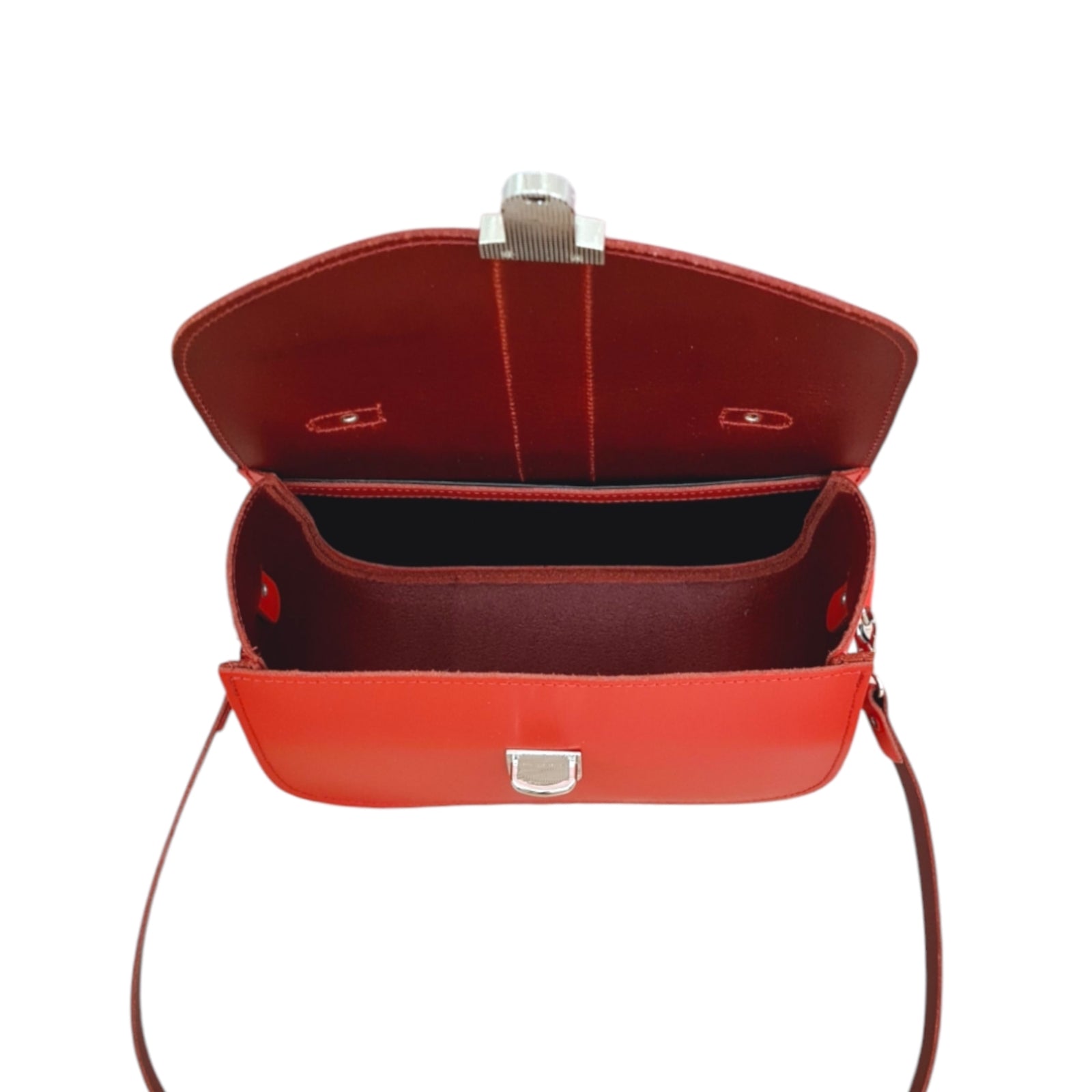 Olympia Handmade Leather Bag in Pillar Box Red