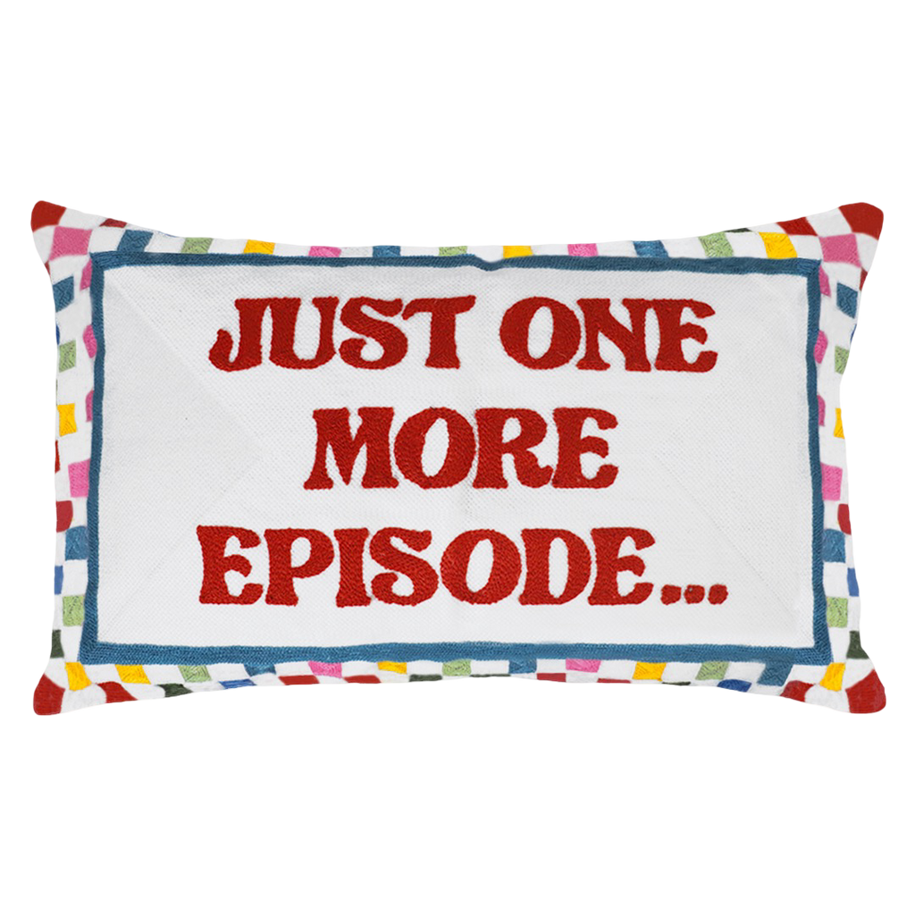 Just One More Episode Needlepoint Cushion