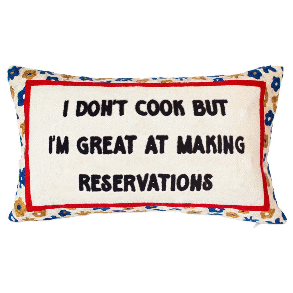 I Don't Cook Needlepoint Cushion