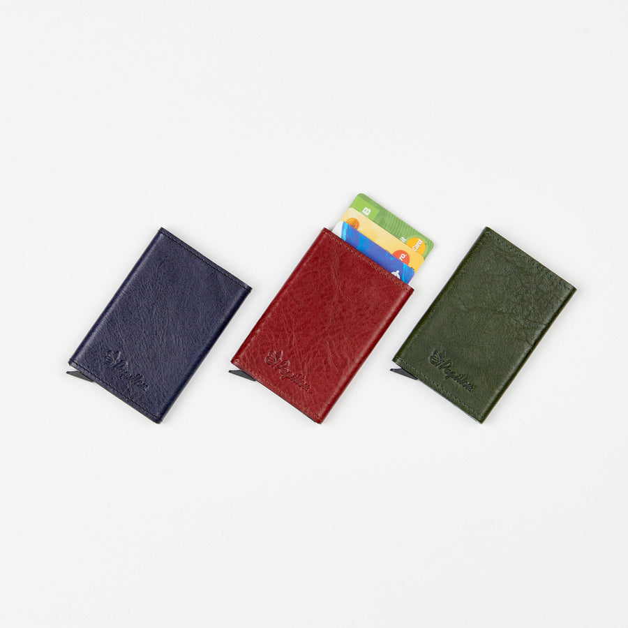 Premium RFID Leather & Aluminum Card Holder – Sleek & Secure by Papillon at www.brixbailey.com