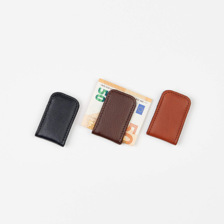 Handmade Estonian Leather Magnetic Money Clip – Compact & Stylish by Papillon at www.brixbailey.com