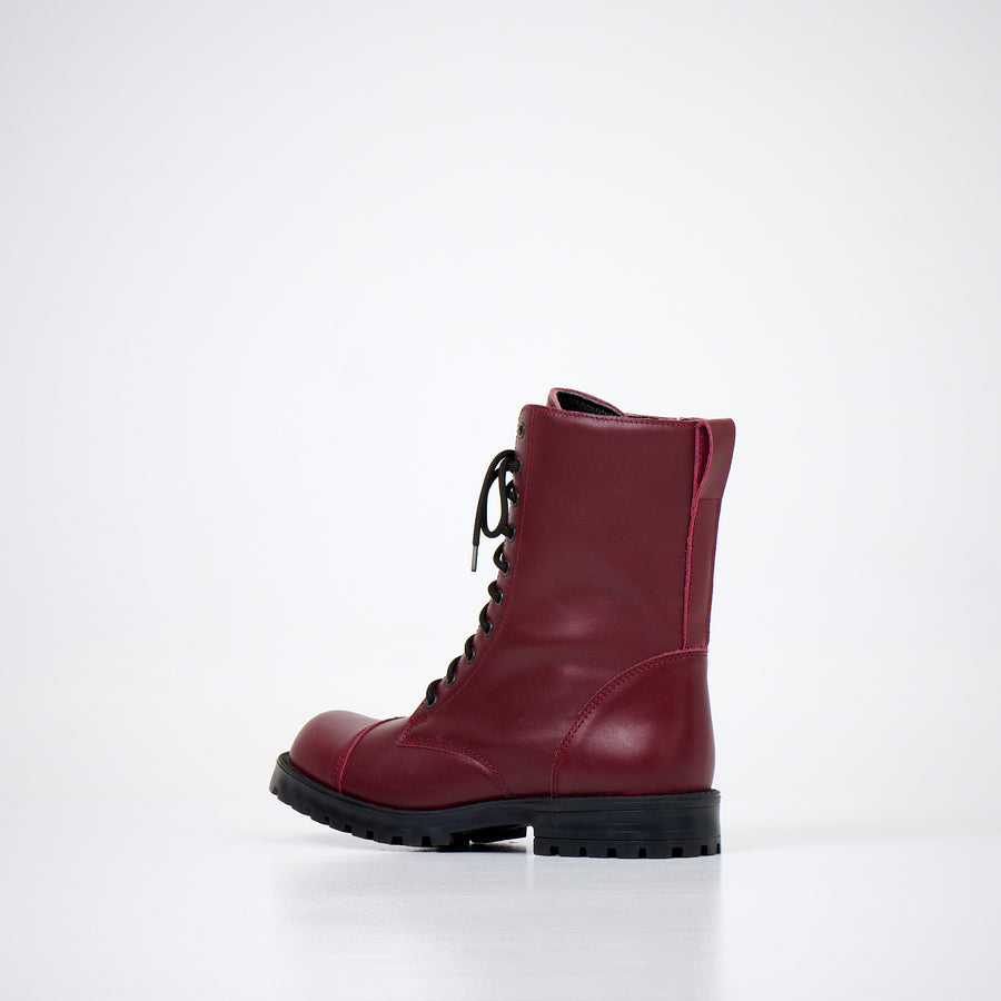 Unisex 511 Burgundy Leather Boots – Warm & Durable by Samelin at www.brixbailey.com